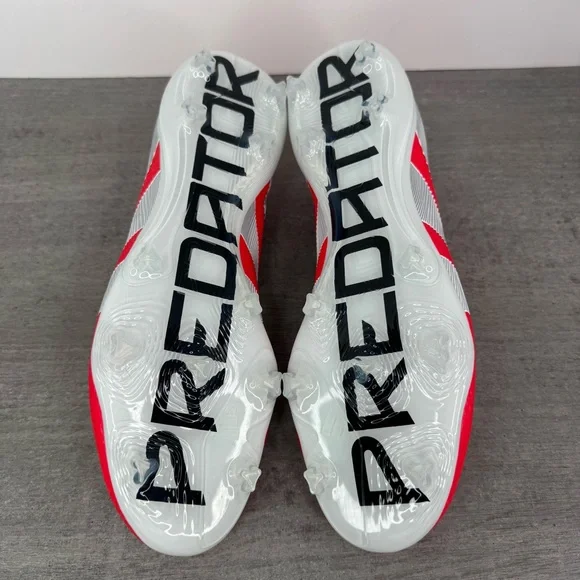 Adidas Predator Pro FG Soccer Cleats - Red/White - ID3856 Men's Size 12